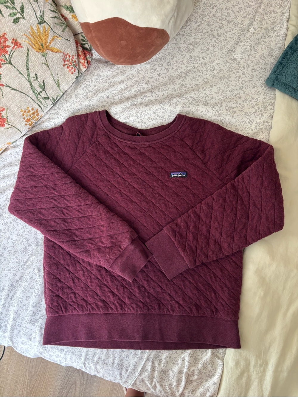Patagonia Women’s Quilted Crewneck Sweater - Maroon